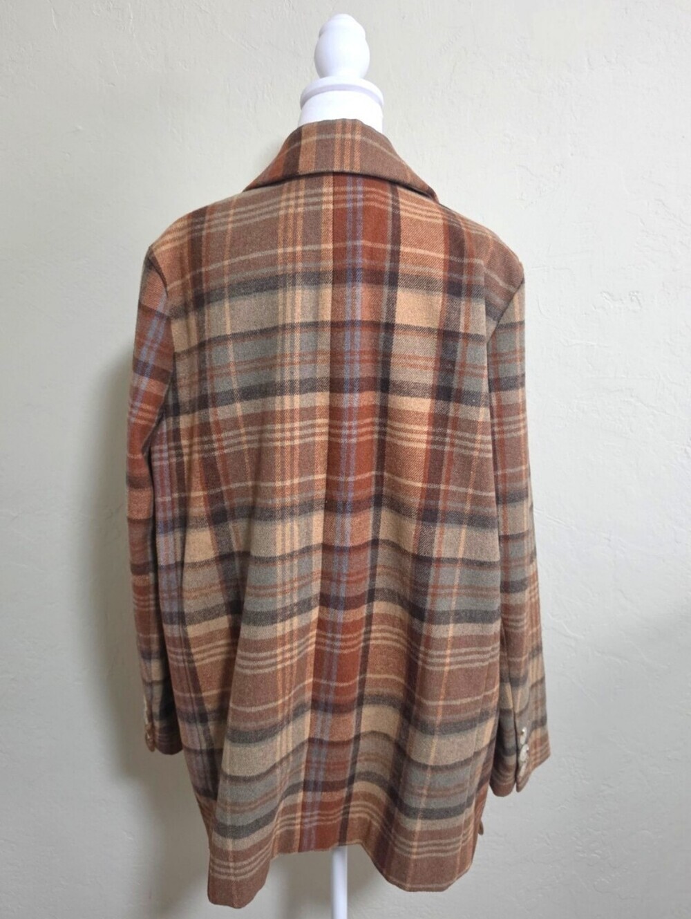 Free People Mari Plaid Blazer Coat In Winter Wheat L, Autumn Style, Oversized - Picture 7 of 16